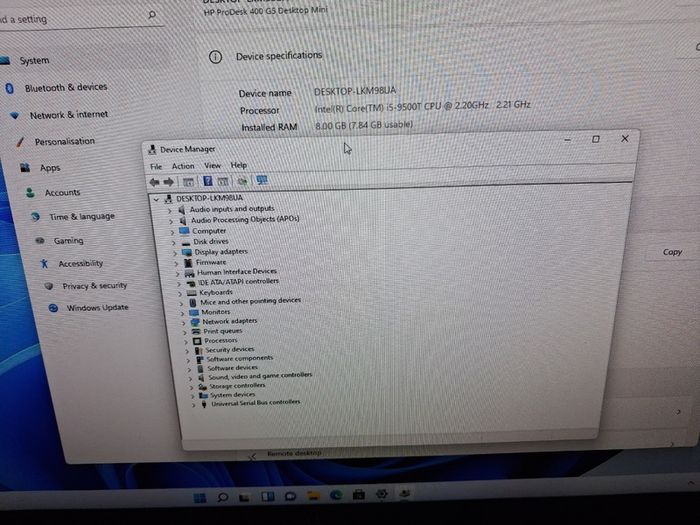 HP Pro Desk 400 G5 Mini PC