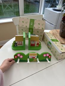 Children book ends and matching coat hook