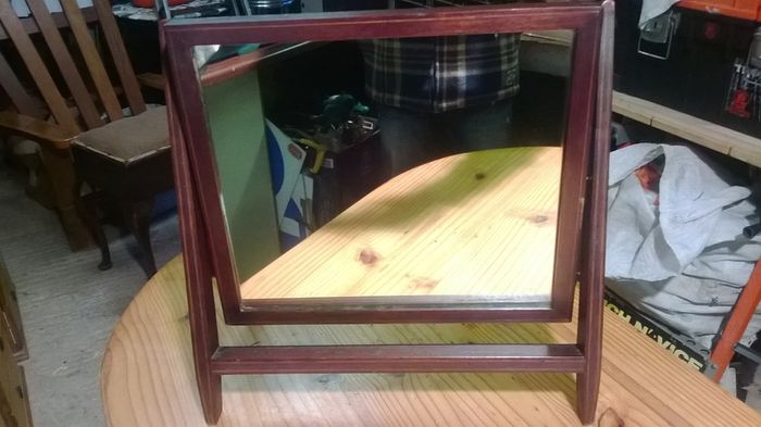 vintage mirror and stand