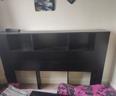 King size headboard with shelves