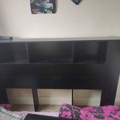 King size headboard with shelves
