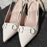Off White Sling Back Shoes Image 2