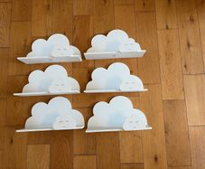 6 cute Sass & Belle white cloud shelves
