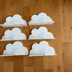 6 cute Sass & Belle white cloud shelves