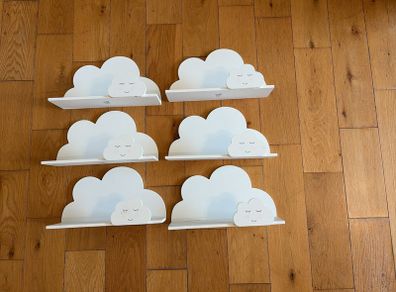6 cute Sass & Belle white cloud shelves