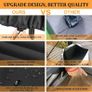 Round Garden Furniture Covers Waterproof, Large Table Cover 250x90cm, Heavy Duty 420D Outdoor Windproof, Anti-UV Circular Patio Set Black Image 5