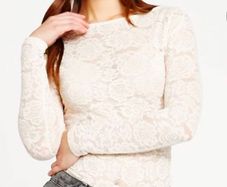 Savida lace top with bateau neckline NWoT