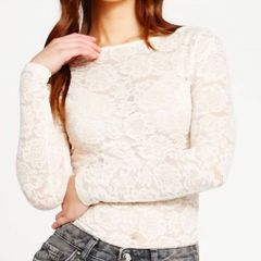 Savida lace top with bateau neckline NWoT