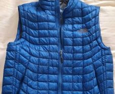 Mens gillet, blue, North Face, size US medium. Aisa L
