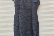 Rare London navy blue ruffled bodycon dress