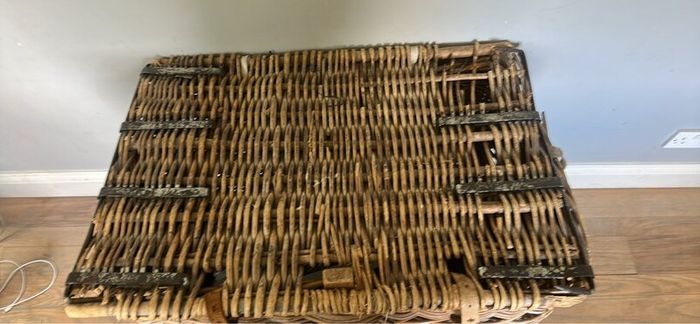 Antique textile mill basket