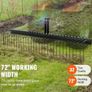 Tow Behind Landscape Rake 72"/183 cm Lawn Dethatcher Rake with 32 Steel Tines Image 6