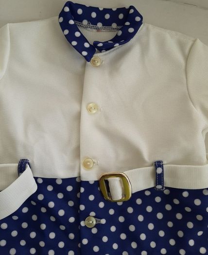 2 vintage 70's crimplene baby tops