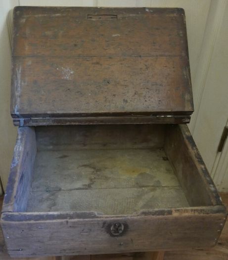 Antique  School Desk, Wooden Writing Slope
