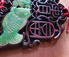 Traditional Jade Fish Hanging Wall Ornament