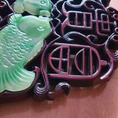 Traditional Jade Fish Hanging Wall Ornament