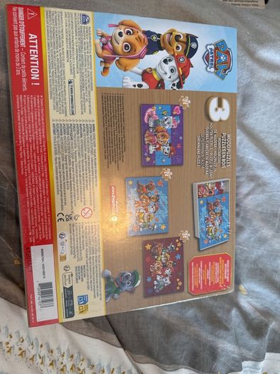 paw patrol jigsaw 3 wood puzzles in one box