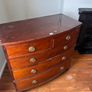 19th Century Mahogany Bowfront Chest Of Drawers, Image 5