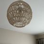 Ceiling Light Shades - Cream Woven Cotton Ball Image 2