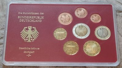 Germany Euro Coin Set 2003. 8 coins. 3.88 Euro. Mint F (Stuttgart) Proof.