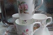 Four Kingsbury China Mugs