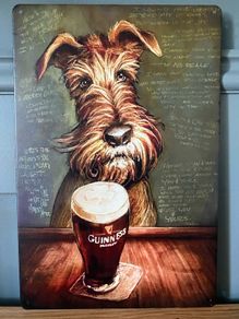 Guinness Dog Tin Metal Sign