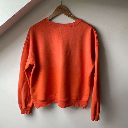 Mint Velvet Orange Side Zip Sweatshirt Cotton Blend  Size M