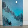 Teal abstract painting Image 4