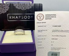 Platinum IGI Certified Natural Diamond (VS/E-F) Half Eternity Band Ring