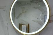 EX Display Brass Round LED bathroom mirror