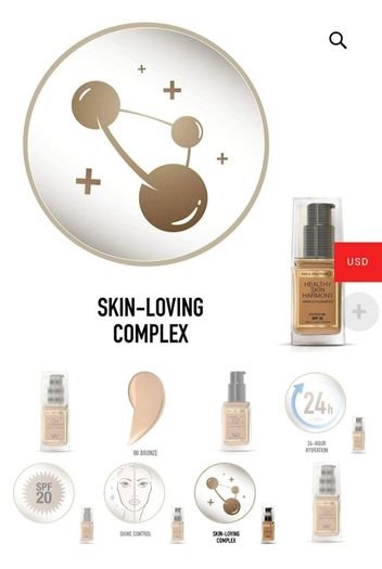 Max Factor Healthy Skin Harmony Liquid Foundation With SPF - Shade - 80 Bronze - Size - 30ml - RRP - 16.95