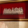 Vintage Italian Framed 3d Art Plaque Pewter Last Supper Wall Hanging Picture Image 6