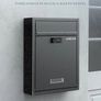 Wall Mount Mailbox for Outside, Large Locking Mailbox with Combination Lock, Security Mail Box for House, Safe Key Drop Box, Post Box, Steel Cash Drop Box for Home Office School, Black Image 4