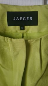 Jaeger Lime Green Jacket With Tie Belt Size 14