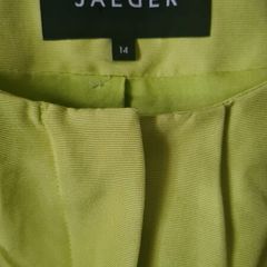 Jaeger Lime Green Jacket With Tie Belt Size 14