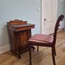 Inlaid walnut davenport desk and chair Image 5