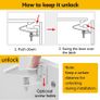 12 PCS Child Safety Cupboard Locks, Invisible & Unlocked Design No Drilling Needed, Adhesive Easy Install, Baby Proof Safety Cabinet Locks Inside for Children Drawer Kitchen Closet Latches Image 5
