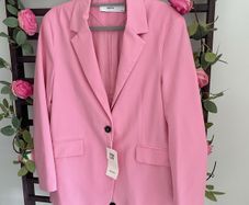 blazer Bnwt Bershka size large pink single breasted jacket