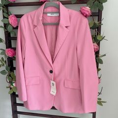 blazer Bnwt Bershka size large pink single breasted jacket