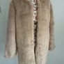 jacket faux fur Zara beige edge to edge jacket large Image 8
