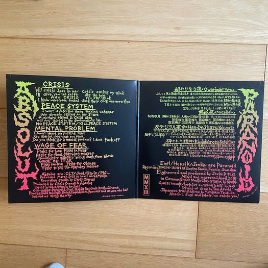 Absolut/Paranoid - Jawbreaking Mangel Devastation split LP
