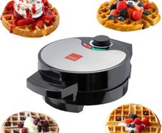 American Waffle Maker Iron Machine 700W I Electric I Stainless Steel Mould I Non-Stick Coating I Recipes I Deep Cooking Plates I Adjustable Temperature Control