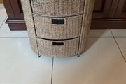 wicker item with 3 drawers