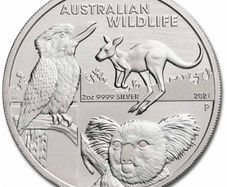 2021 Australia 2 Dollars 2 oz Silver Bullion Coin - Australian Wildlife BU (In Capsule)