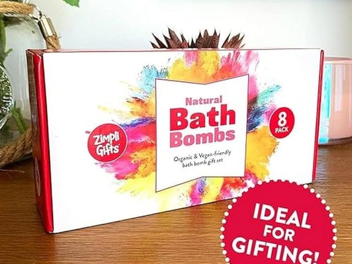 8 x Bath Bombs Value Women's Set, Handmade, Moisturising, Vegan & Cruelty Free, Beauty Spa Gift Set, Bath Fizzers
