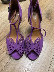 High  heels Clark's size 6 purple suede