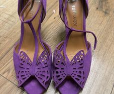 High  heels Clark's size 6 purple suede