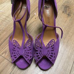 High  heels Clark's size 6 purple suede