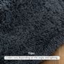 MULTIPLE SIZES/COLOURS AVAILABLE Grey Rug Living Room Rug Large Anti Slip Rug Fluffy Rugs Faux Fur Rug Velvet Thick Rug Plush Shaggy Area Rugs Super Soft Floor Mat for Bedroom Kids Rooms Decor (Grey, 120x180cm) Image 3