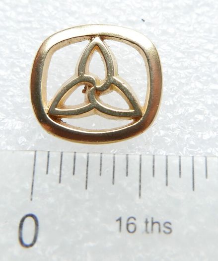 Vintage Vintage Claddagh Pin and Celtic Trinity Knot Gold-tone Pin